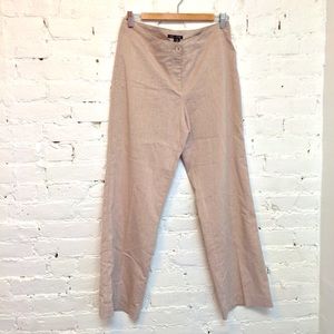 Nic & Zoe Relaxed Pants Straight Leg Beige size 8
